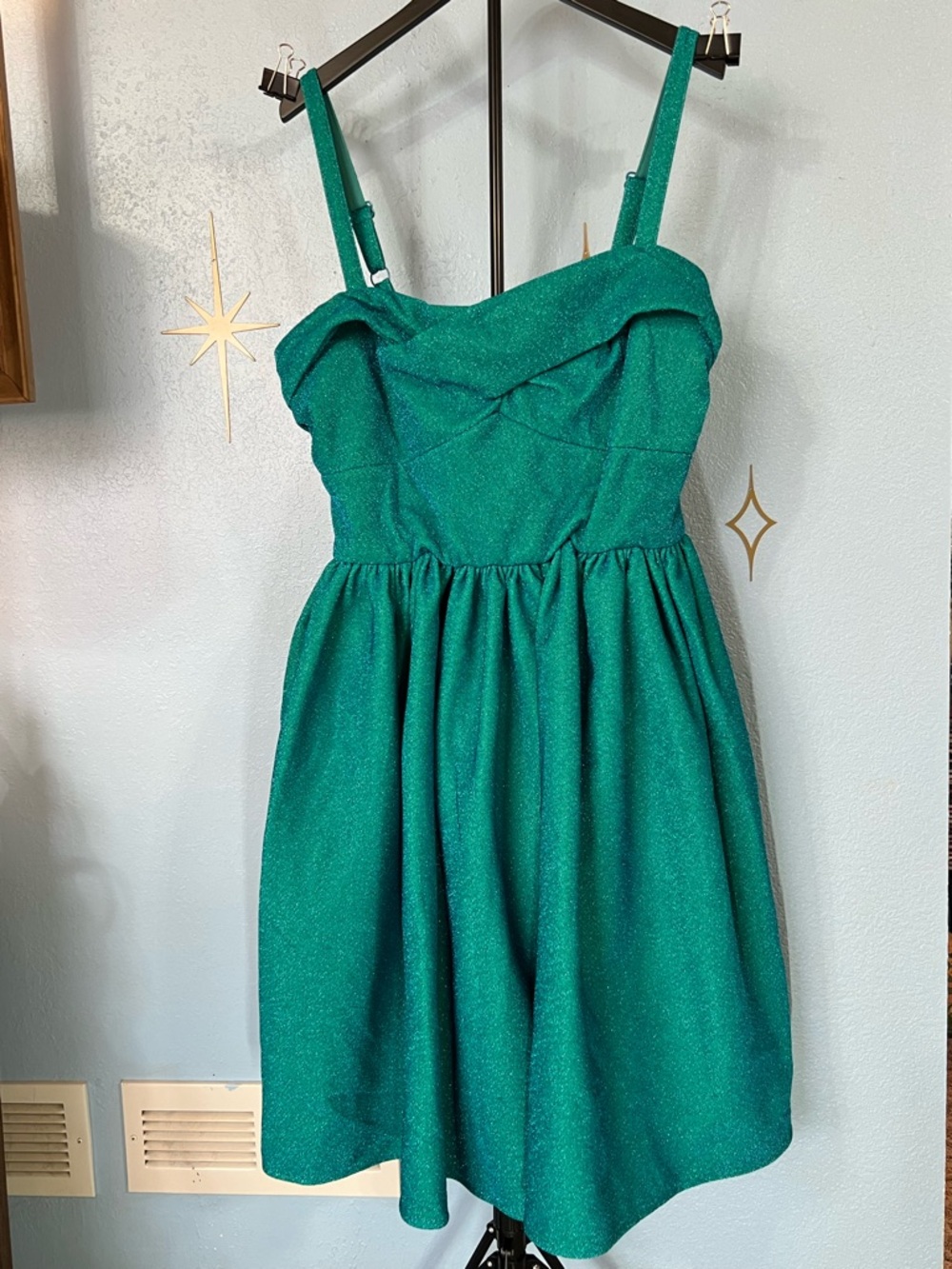 Vixen by Micheline Pitt Jawbreaker Teal Swing Dress
